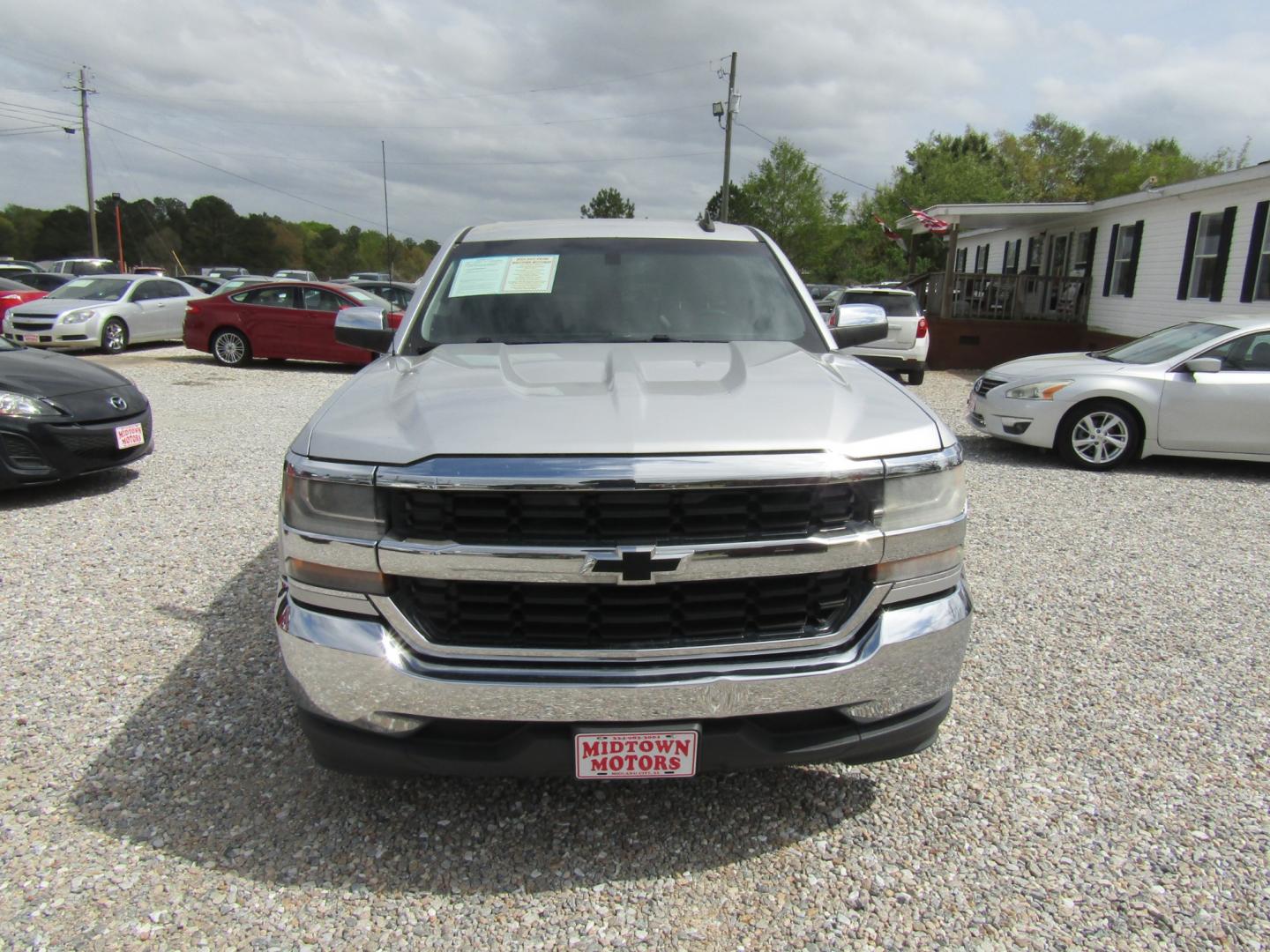 2016 Silver /Gray Chevrolet Silverado 1500 Work Truck Double Cab 2WD (1GCRCNEC2GZ) with an 5.3L V8 OHV 16V engine, Automatic transmission, located at 15016 S Hwy 231, Midland City, AL, 36350, (334) 983-3001, 31.306210, -85.495277 - Photo#1